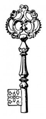 Clé ancienne, gravure